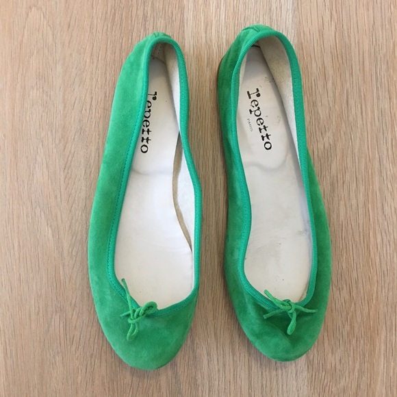 green ballerina shoes
